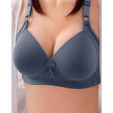 3 Hook Back Push Up Wireless Lifting Bra - gray