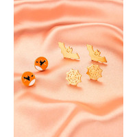 3pairs Halloween Mixed Pattern Earring Set - style8