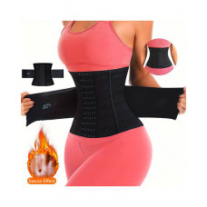 Adjustable Hourglass Waist Trainer Hook Front Slimming High Support Exquisitely Shapewear - black