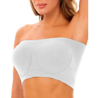 Bandeau Strapless Non Padded Bralette - white