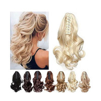 Body Wave Hair Extensions Long Curly Ponytail Synthetic Hairpieces - style2