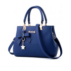 Bowknot Decor Trendy Satchel Bag - blue