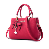 Bowknot Decor Trendy Satchel Bag - red