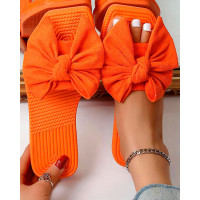 Bowknot Design Summer Slippers - orange