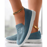 Breathable Hollow Out Non-Slip Casual Loafers - gray