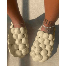 Bubble Pattern Slippers Without Labels - Apricot