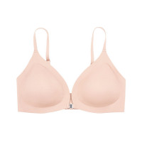 Buckle Front Seamless Wireless Lifting Bra - Apricot