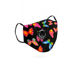 Butterfly Print Breathing Washable Valve Face M .a. s. k (2 filters as gift) - black