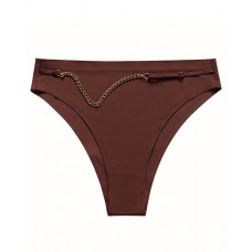 Chain Decor Seamless Breathable Panty - coffee