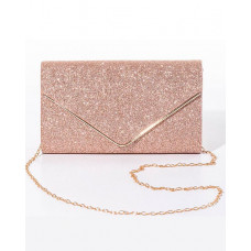 Chain Strap Envelope Clutch Bag - champagne