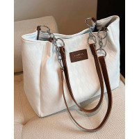 Chain Strap Tote Shoulder Bag - coffee