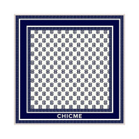 ChicMe Print Contrast Paneled Square Scarf - purplish blue