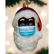 Christmas Ornaments 2021 Santa Face Mask Christmas Decorations Faceless Santa Christmas Tree Ornaments Hanging Ornament Holiday Decor - black