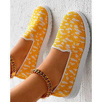 Colorblock Breathable Casual Slip-On - yellow