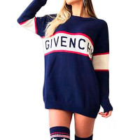 Contrast Color Letter Print Casual Sweatshirt Dress - red,black,dark blue