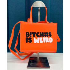 Fashion Letter Print Tote Bag - orange