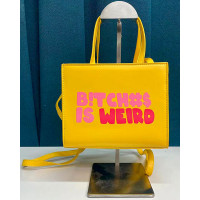 Fashion Letter Print Tote Bag - yellow