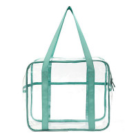 Functional Clear See Through Messenger Handbag - green