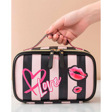 Heart Letter Print Makeup Travel Storage Bag - style1