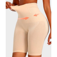 High Waist Body Shaper Underwear Postpartum Tummy Control Shapewear Butt Lift Panty - Apricot