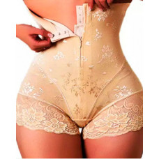 High Waist Shaping Underwear Postpartum Tummy Control Butt Lift Panty Body Shaper - Apricot