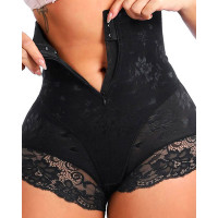 High Waist Shaping Underwear Postpartum Tummy Control Butt Lift Panty Body Shaper - black