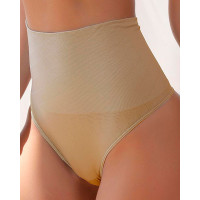 High Waist Tummy Control Shapewear Panty - Apricot