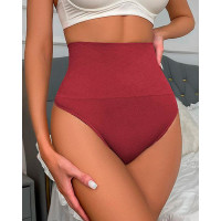 High Waist Tummy Control Shapewear Panty - red