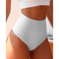 High Waist Tummy Control Shapewear Panty - white