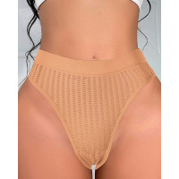 Hollow Out Breathable Seamless Panty - nude