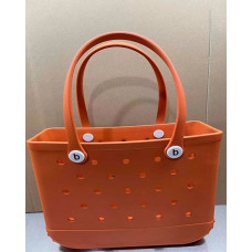 Hollow Out Large Capacity Beach Handbag - orange