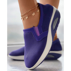 Hollow Out Slip On Sneakers - purple