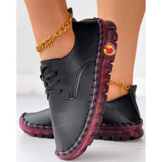 Lace-up Casual Summer Loafers - black