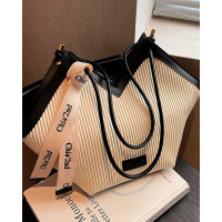 Large Capacity Asymmetrical Tote Bag - white