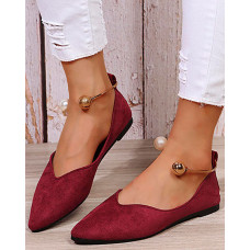 Leopard Beaded Anklet Work Loafers - red