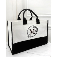 Letter Print Large Capacity Tote Bag - style6