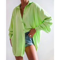 Long Sleeve Button Down Shirt - green