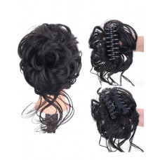 Messy Bun Hairpiece Ponytail Clip Synthetic Hair Extensions Scrunchies - style1