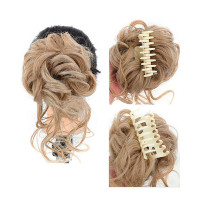 Messy Bun Hairpiece Ponytail Clip Synthetic Hair Extensions Scrunchies - style3