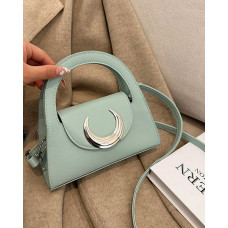 Moon Pattern Decor Minimalist Satchel Bag - green