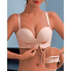 Multi-way Wear Strapless Bra With Detachable Strap - Apricot