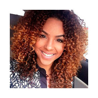 Natural Brown Curly Hair Wigs - brown