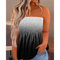 Ombre Shirred Ruched Tank Top - Multicolor