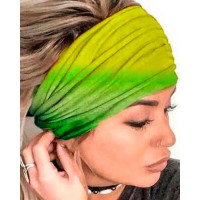 Ombre Tie Dye Yoga Sports Headband - green