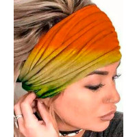 Ombre Tie Dye Yoga Sports Headband - yellow