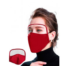 Outdoor Face Protective Face Mask With Eyes Shield - red