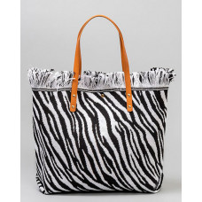 Plaid Large Capacity Tassel Braided Magnet Tote Bag - style5