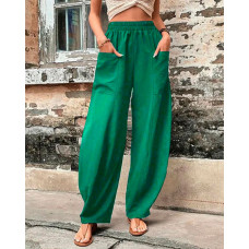 Pocket Design Harem Casual Pants - green