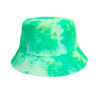 Reversible Double-Side-Wear Tie Dye Print Bucket Hat - green