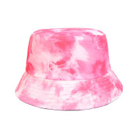 Reversible Double-Side-Wear Tie Dye Print Bucket Hat - pink